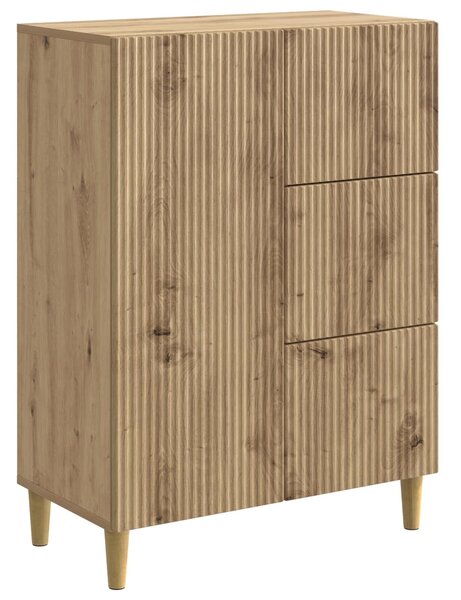 VidaXL Széf Kézműves Tölgy 66 x 34,5 x 90 cm Szerelt Fa