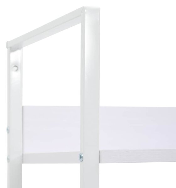 5 szintes fehér szerelt fa könyvespolc 60 x 27,6 x 158,5 cm