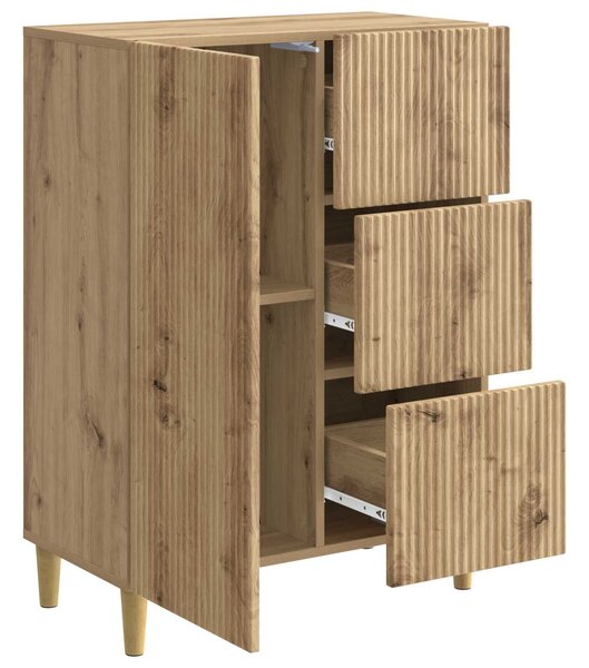 VidaXL Széf Kézműves Tölgy 66 x 34,5 x 90 cm Szerelt Fa