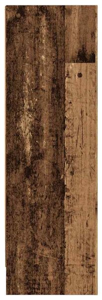 Antik fa színű szerelt fa könyvespolc 80 x 24 x 76 cm