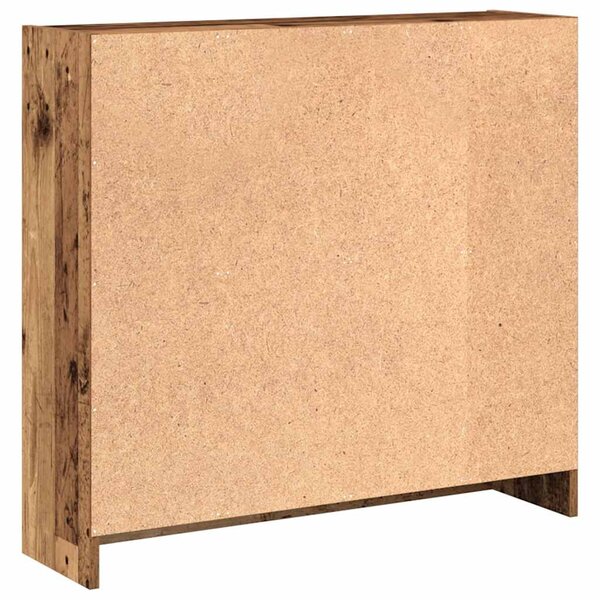 Antik fa színű szerelt fa könyvespolc 80 x 24 x 76 cm