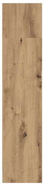 Kézműves tölgy szerelt fa könyvespolc 80 x 24 x 109 cm