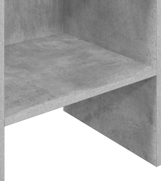 Betonszürke szerelt fa könyvszekrény 40 x 35 x 180 cm