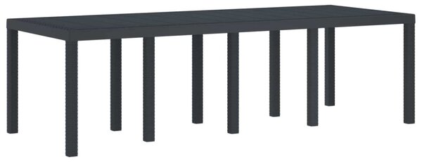Időjárásálló Kerti Asztal Antracit 250 x 100 x 73 cm polirattan