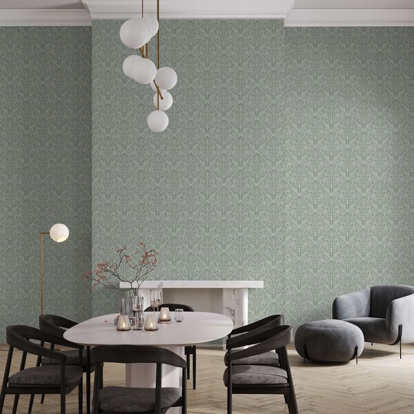Tapéta Lacy pasztellzöld, lágy mélységben fényképez, Virágok és növények tapétá, a00815v3 : Uwalls.hu