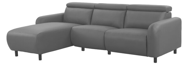 Relax sarokkanapé Revbena 100, Öko-bőr, 86x274x181cm, Szürke