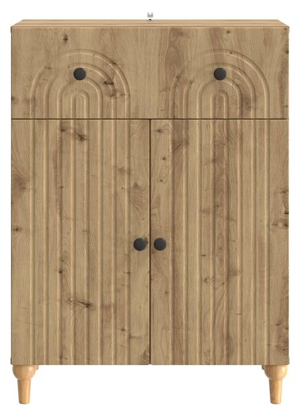 VidaXL Széf Kézműves Tölgy 66 x 34,5 x 90 cm Szerelt Fa