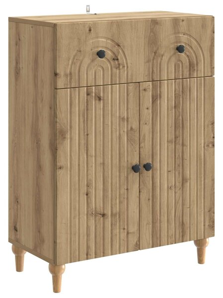 VidaXL Széf Kézműves Tölgy 66 x 34,5 x 90 cm Szerelt Fa