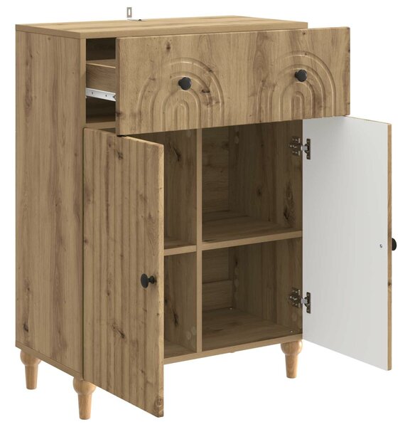 VidaXL Széf Kézműves Tölgy 66 x 34,5 x 90 cm Szerelt Fa