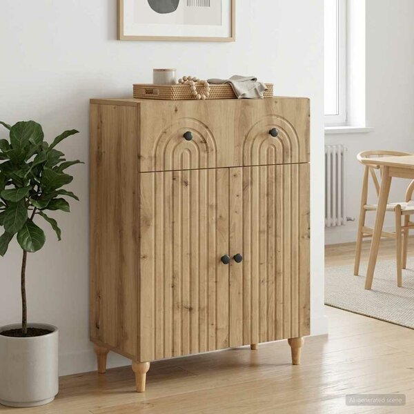 VidaXL Széf Kézműves Tölgy 66 x 34,5 x 90 cm Szerelt Fa