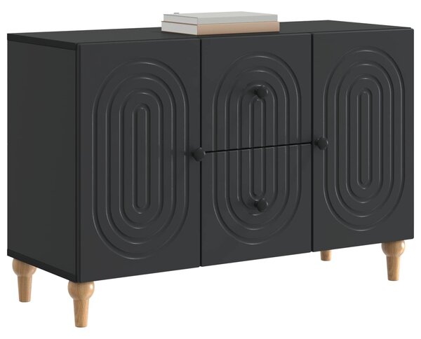 VidaXL TV szekrény fiókkal Fekete 89 x 34,5 x 60 cm Szerelt Fa