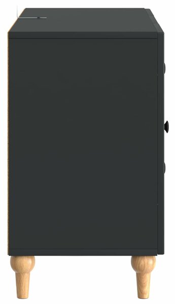VidaXL TV szekrény fiókkal Fekete 89 x 34,5 x 60 cm Szerelt Fa