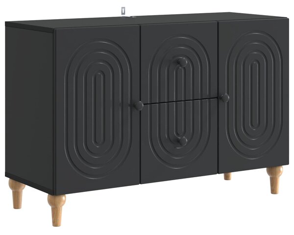 VidaXL TV szekrény fiókkal Fekete 89 x 34,5 x 60 cm Szerelt Fa