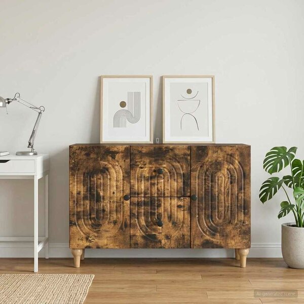 VidaXL TV szekrény Füstös Tölgy 89 x 34,5 x 60 cm Szerelt Fa