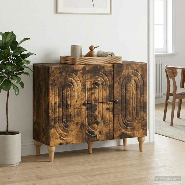 VidaXL TV szekrény Füstös Tölgy 89 x 34,5 x 60 cm Szerelt Fa