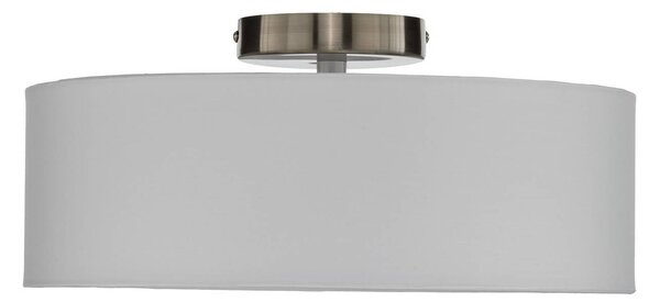 Lindby mennyezeti lámpa Sebatin, Ø 40 cm, fehér, szövet, E27, dimmelhető, Fehér / opál, Hálószoba, Textil / szövet / selyem, Modern