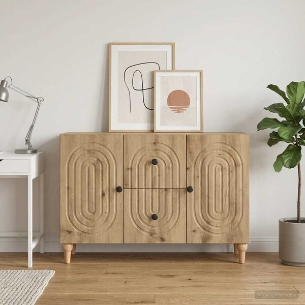 VidaXL TV szekrény Kézműves Tölgy 89 x 34,5 x 60 cm Szerelt Fa