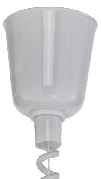 Lindby Nadija függőlámpa, fehér, 43 cm, állítható magasságú, E27, dimmelhető, Fehér / opál, Konyha, fém, Skandináv