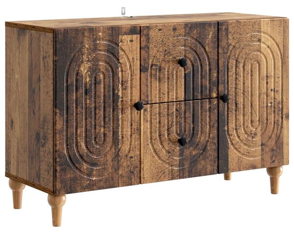 VidaXL TV szekrény fiókkal Antik Fa 89 x 34,5 x 60 cm Szerelt Fa