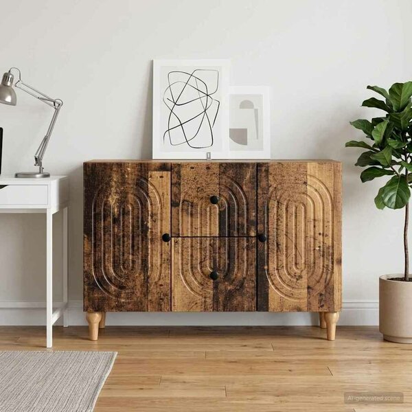 VidaXL TV szekrény fiókkal Antik Fa 89 x 34,5 x 60 cm Szerelt Fa