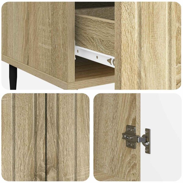 VidaXL Széf Sonoma Tölgy 66 x 34,5 x 97 cm Szerelt Fa