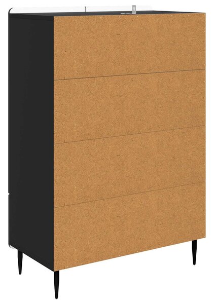 VidaXL Széf Fekete 66 x 34,5 x 97 cm Szerelt Fa