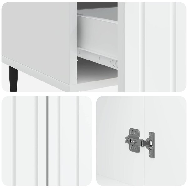 VidaXL Széf Fehér 66 x 34,5 x 97 cm Szerelt Fa