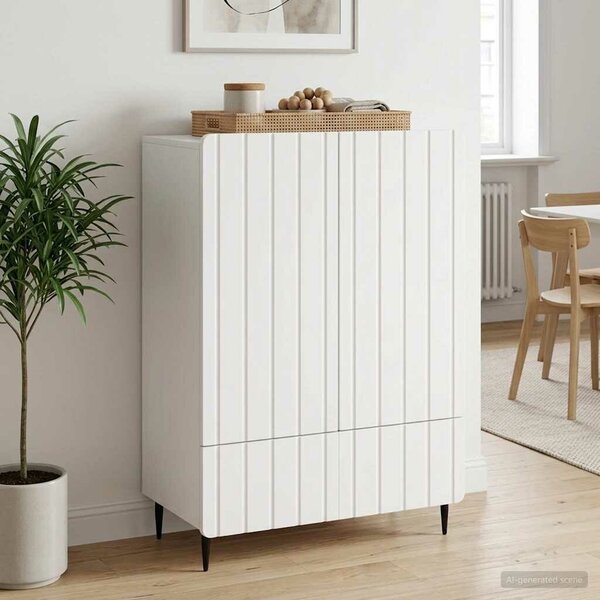 VidaXL Széf Fehér 66 x 34,5 x 97 cm Szerelt Fa