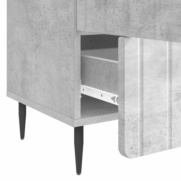 VidaXL Széf Betonszürke 66 x 34,5 x 97 cm Szerelt Fa