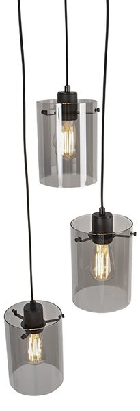 Design lógó lámpa fekete füstüveggel 3-lámpás - Dome