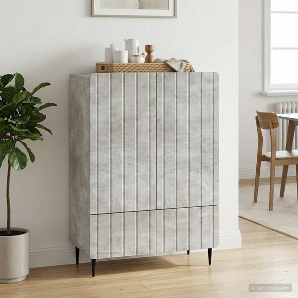 VidaXL Széf Betonszürke 66 x 34,5 x 97 cm Szerelt Fa