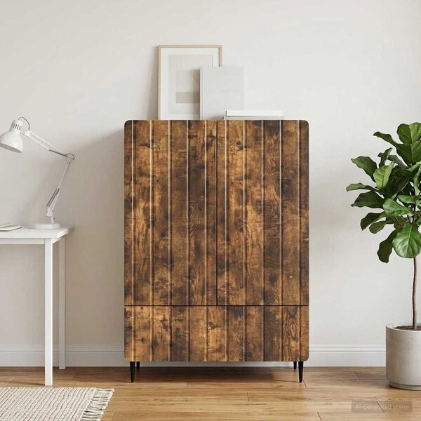 VidaXL Széf Füstös Tölgy 66 x 34,5 x 97 cm Szerelt Fa
