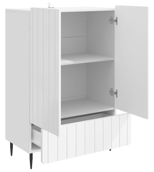 VidaXL Széf Magasfényű Fehér 66 x 34,5 x 97 cm Szerelt Fa