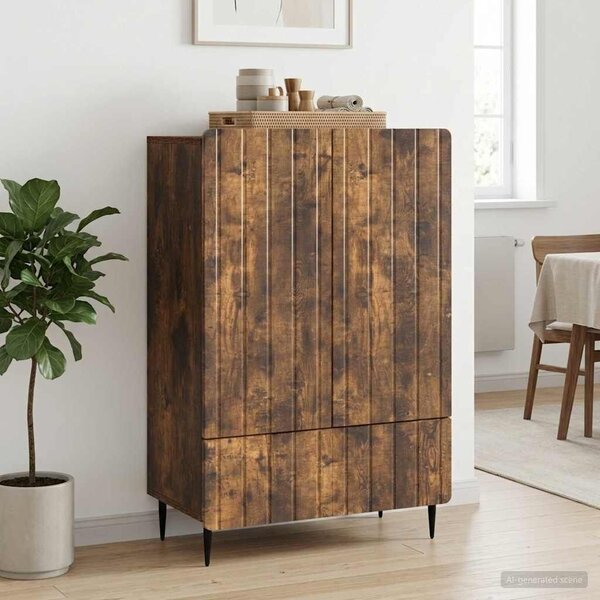VidaXL Széf Füstös Tölgy 66 x 34,5 x 97 cm Szerelt Fa