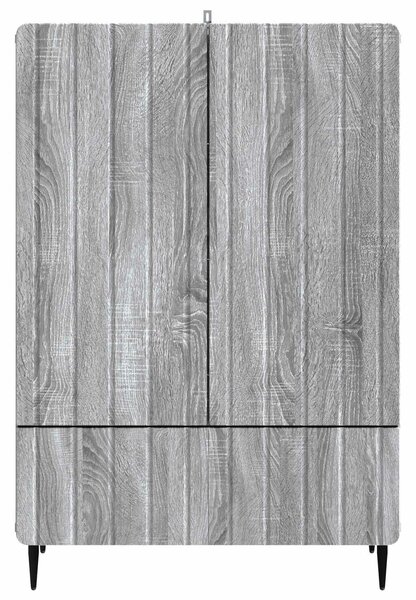 VidaXL Széf Szürke Sonoma 66 x 34,5 x 97 cm Szerelt Fa