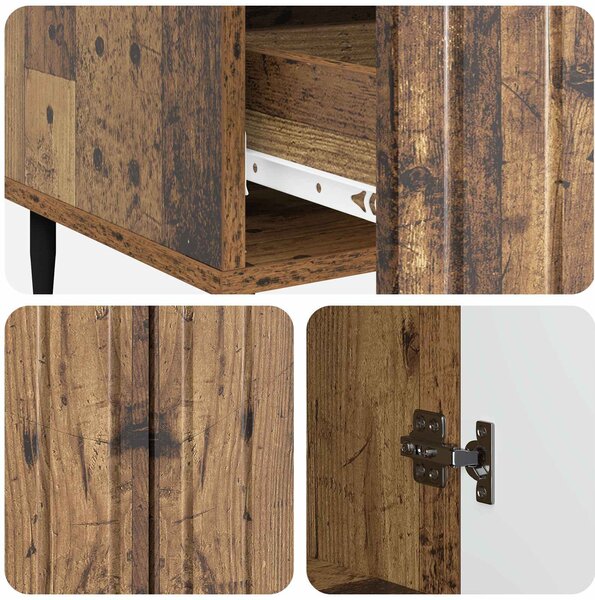 VidaXL Széf Antik Fa 66 x 34,5 x 97 cm Szerelt Fa