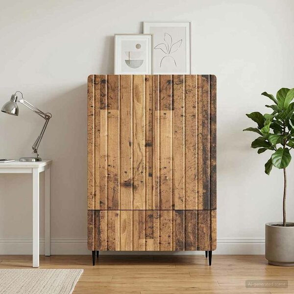 VidaXL Széf Antik Fa 66 x 34,5 x 97 cm Szerelt Fa