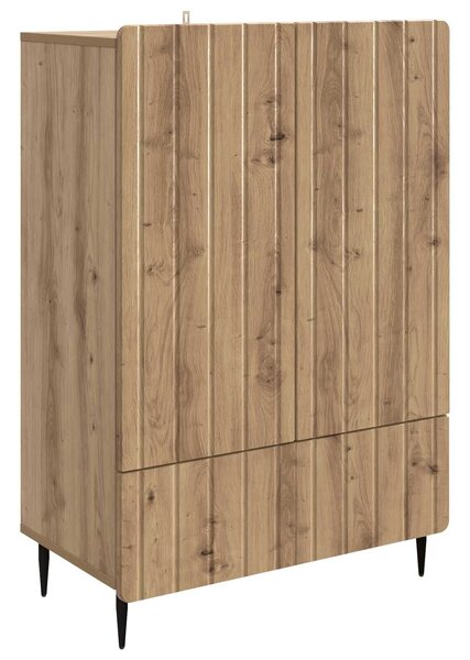 VidaXL Széf Kézműves Tölgy 66 x 34,5 x 97 cm Szerelt Fa