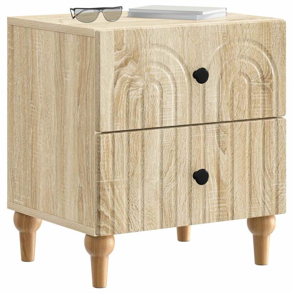 VidaXL Éjjeliszekrény 2 pcs Sonoma Tölgy 43 x 34,5 x 48 cm Szerelt Fa