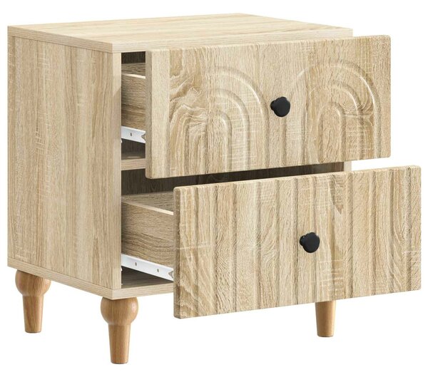 VidaXL Éjjeliszekrény 2 pcs Sonoma Tölgy 43 x 34,5 x 48 cm Szerelt Fa