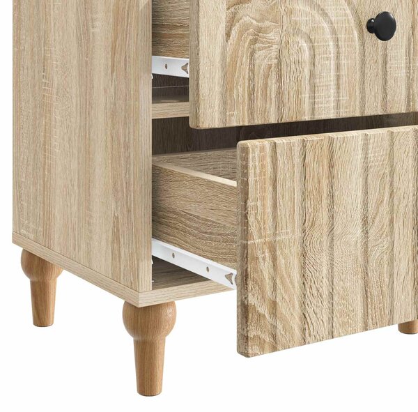 VidaXL Éjjeliszekrény 2 pcs Sonoma Tölgy 43 x 34,5 x 48 cm Szerelt Fa