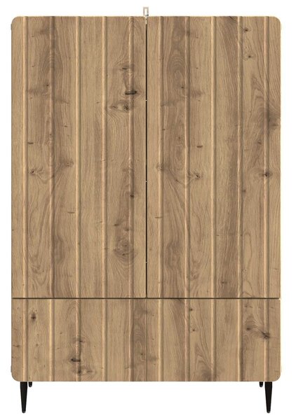 VidaXL Széf Kézműves Tölgy 66 x 34,5 x 97 cm Szerelt Fa