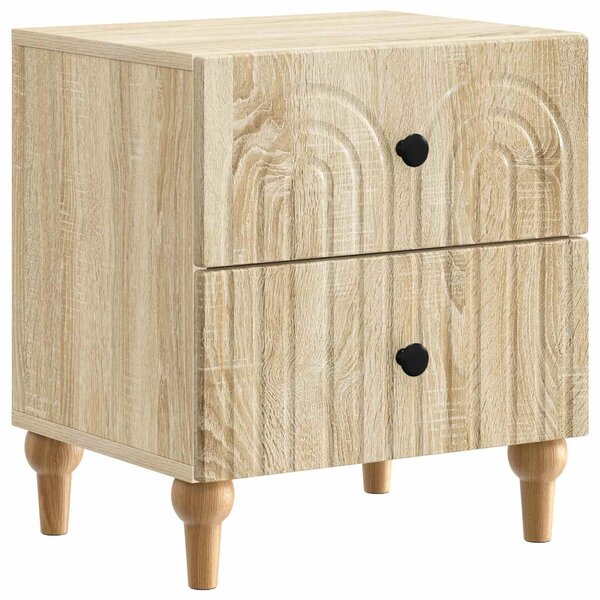 VidaXL Éjjeliszekrény 2 pcs Sonoma Tölgy 43 x 34,5 x 48 cm Szerelt Fa