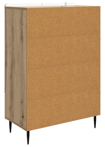 VidaXL Széf Kézműves Tölgy 66 x 34,5 x 97 cm Szerelt Fa