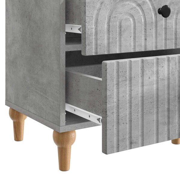 VidaXL Éjjeliszekrény 2 pcs Betonszürke 43 x 34,5 x 48 cm Szerelt Fa