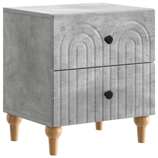 VidaXL Éjjeliszekrény 2 pcs Betonszürke 43 x 34,5 x 48 cm Szerelt Fa