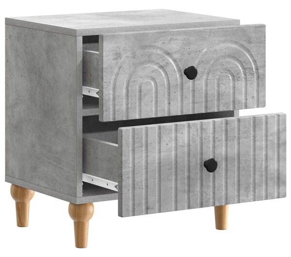 VidaXL Éjjeliszekrény 2 pcs Betonszürke 43 x 34,5 x 48 cm Szerelt Fa