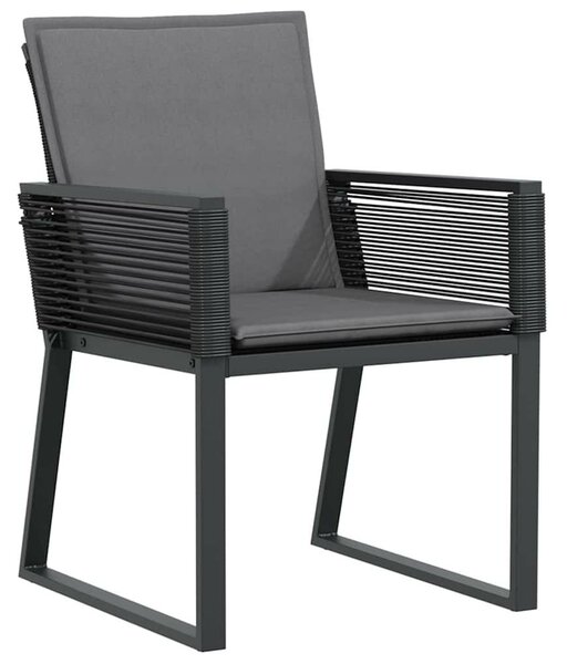 VidaXL Kert étkező szett 7 pcs Antracit polirattan