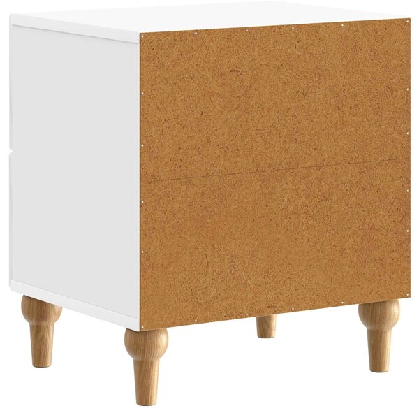 VidaXL Éjjeliszekrény fiókkal 2 pcs Magasfényű Fehér 43 x 34,5 x 48 cm