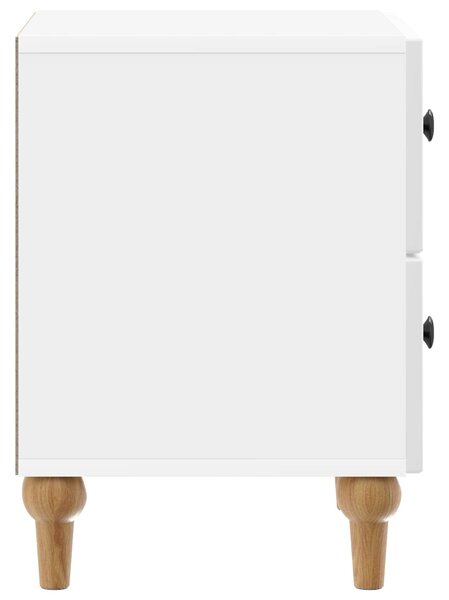 VidaXL Éjjeliszekrény fiókkal 2 pcs Magasfényű Fehér 43 x 34,5 x 48 cm